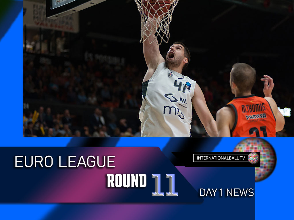 Euroleague round 11 day 1 Valencia Wins in Overtime